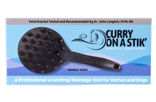 Load image into Gallery viewer, Curry On A Stik' -  Therapeutic Curry Comb for Horses, Dogs, and Cats